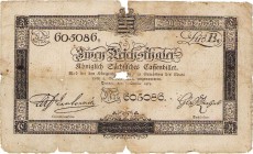Altdeutsche Staaten und Länderbanken bis 1871 Sachsen
Königlich-Sächsisches Cassenbillett 2 Reichstaler 1.10.1818. Lit. B. Nr. 605086. Commissarius: ...