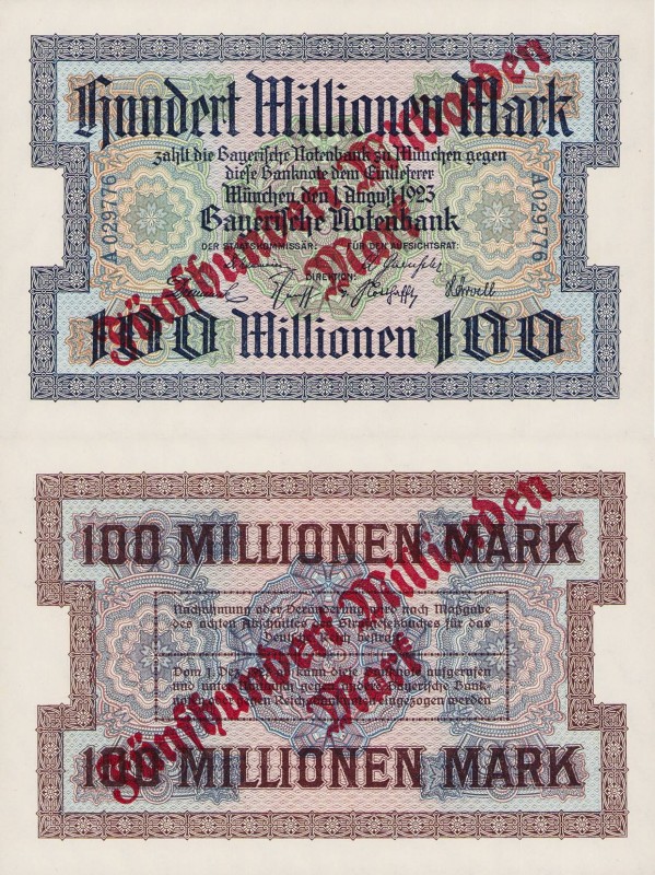 Deutsche Länderbanken ab 1871
Bayerische Notenbank 1875-1925 500 Milliarden Mar...