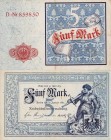 Deutsches Reich bis 1945
Reichsbanknoten und Reichskassenscheine 1874-1914 5 Mark 10.1.1882. Serie D Ro. 6 Grabowski DEU 48 Selten. III
