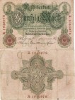 Deutsches Reich bis 1945
Reichsbanknoten und Reichskassenscheine 1874-1914 50 Mark 8.6.1907. Serie D / A Ro. 29 Fast IV