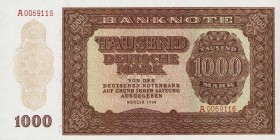 Deutsche Demokratische Republik
Ausgaben der Deutschen Notenbank und Staatsbank 1948-1990 50 Pfennig 1948. 2x (Serie J und BA), 1 DM 2x (Serie J und ...