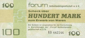 Deutsche Demokratische Republik
Forum-Außenhandelsgesellschaft 0,50, 1, 5, 10, 50, 100 und 500 Mark 1979. Serie BH, BB, BE, AD, AH, AB und AA Ro. 367...