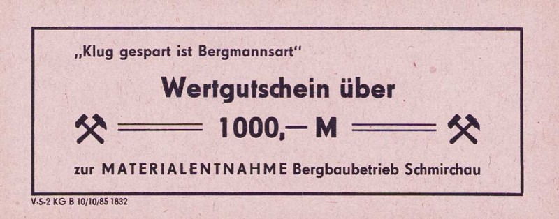 Deutsche Demokratische Republik
Gutscheine 5, 10, 20, 50, 100 und 1000 Mark o.D...
