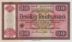 Papiergeldähnliche Wertpapiere und Gutscheine
Konversionskasse für deutsche Auslandsschulden 1933/1934 5 Reichsmark 28.8.1933. 10 RM (II-), 5, 10, 30...