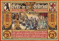 Städte und Gemeinden
Geldern (NRW) 6x 75 Pfennig 19.-21.8.-1922. Männergesangsverein Grab./Mehl 415.1, 2, 3 18 Stück. I und I-