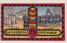 Städte und Gemeinden
Hamburg 75 und 50 Pfennig 1.6.1921-1.7.1922. Rud. Wichmann, Universal Postkartenzentrale, Steindamm 10.1 75 Pfennig doppelt Grab...