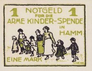 Städte und Gemeinden
Hamm (NRW) 1 und 3 Mark 6./7.2. 1921 - Bürgerschützenverein. Papier weiß und dünn Grab./Mehl 567.1 2 Stück. Selten. I-