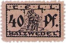 Städte und Gemeinden
Salzwedel (S-A) 1, 2, 3, 5, 0, 25, 30, 40, 60 und 75 Pfennig 15.2.1921-3.7.1921 - Marken-Versand W. Tell Grab./Mehl 1161.1 a 10 ...
