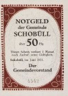 Städte und Gemeinden
Schobüll (S-H) 50 Pfennig Juni 1921 (1922), mit KN. 25, 50 und 75 Pfennig o.D. (1922), 1 Mark (2x) ohne KN, 1 (2x) und 10 Mark R...