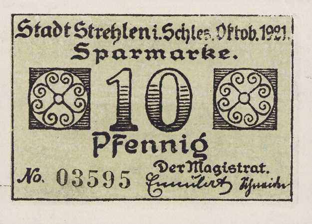 Städte und Gemeinden
Strehlen (Schl./Polen) 10, 25, 50 und 75 Pfennig (2 versch...