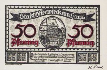 Notgeldscheine
Lot-22 Stück Sachsen-Anhalt Dabei:Kelbra - 6x 50 Pfennig 19.6.1921, Stadt (2 Serien Wz. Fabermännchen). Osterwieck - 50 Pfennig 1.1.19...