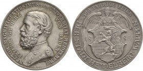 Akademien, Schulen, Universitäten Orte
Heidelberg Silbermedaille 1886 (Lauer) 500 Jahre Universität Heidelberg. Brustbild des Rektors Herz nach links...
