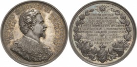 Akademien, Schulen, Universitäten Orte
Würzburg Silbermedaille 1882 (J. Ries) 300 Jahre Universität Würzburg. Brustbild Ludwigs II. nach rechts im He...