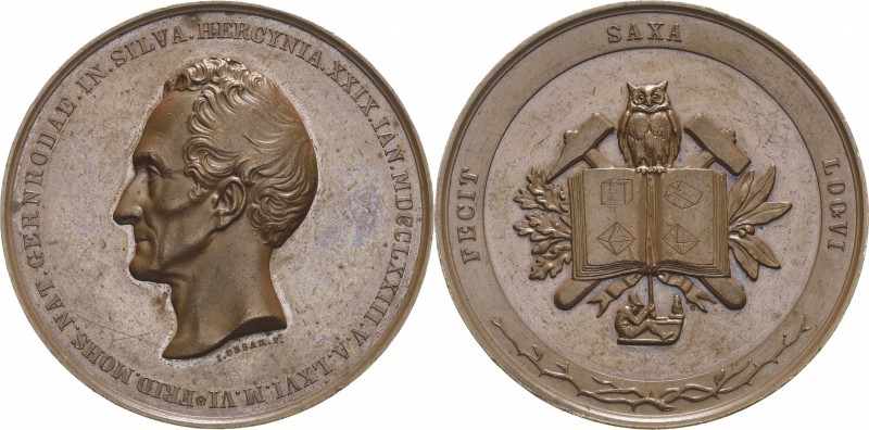 Ausbeute, Bergbau, Hüttenwesen
 Bronzemedaille 1839 (J. Cesar) Auf den Tod des ...