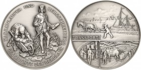 Ausbeute, Bergbau, Hüttenwesen
 Silbermedaille 1983, (Fritz Scheppat/Werner Godec) Jahresgabe der Grafschafter Münzfreunde Moers - Transport. Karrenl...