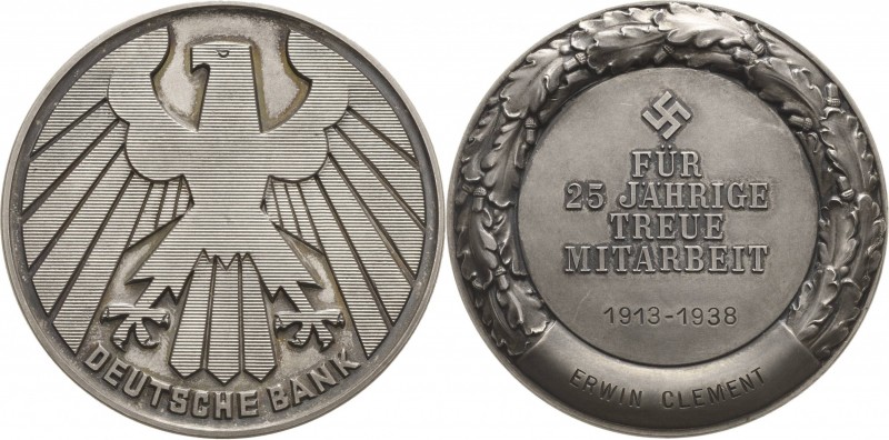 Banken Deutschland
Deutsche Bank Silbermedaille o.J. (Gravur 1938). Ehrenmedail...