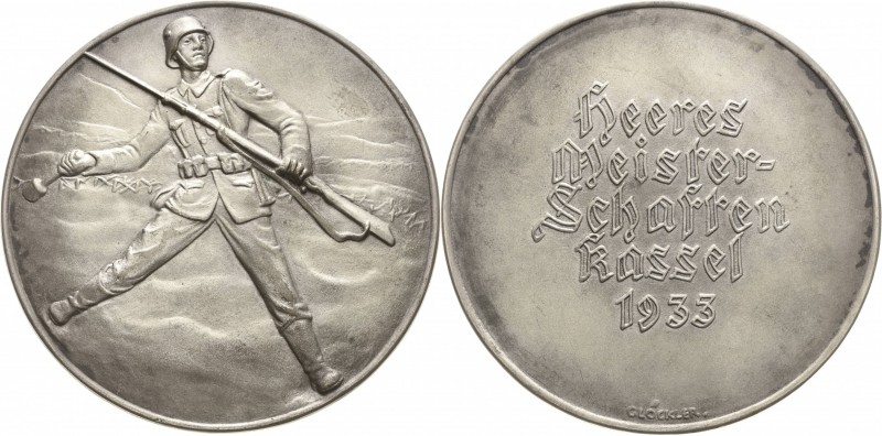 Drittes Reich
 Versilberte Bronzemedaille 1933 (Glöckler) Heeresmeisterschaften...