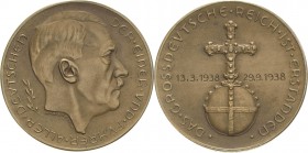 Drittes Reich
 Bronzemedaille 1938 (Hanisch-Concée) Auf das Großdeutsche Reich und den Anschluss Österreichs. Kopf Adolf Hitlers nach rechts / Reichs...