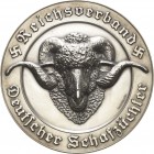 Drittes Reich
 Einseitige versilberte Bronzemedaille o.J. (Oertel) Prämie des Reichsverbandes deutscher Schafzüchter. Schafskopf. Rv. Befestigungsöse...