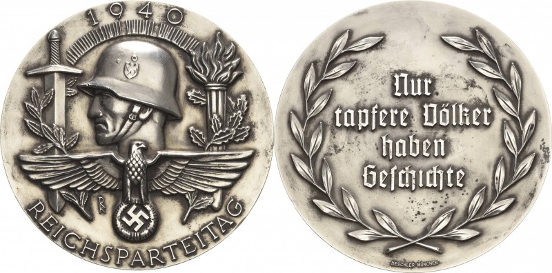 Drittes Reich
 Versilberte Bronzemedaille 1940 (Richard Klein/Deschler) Reichsp...