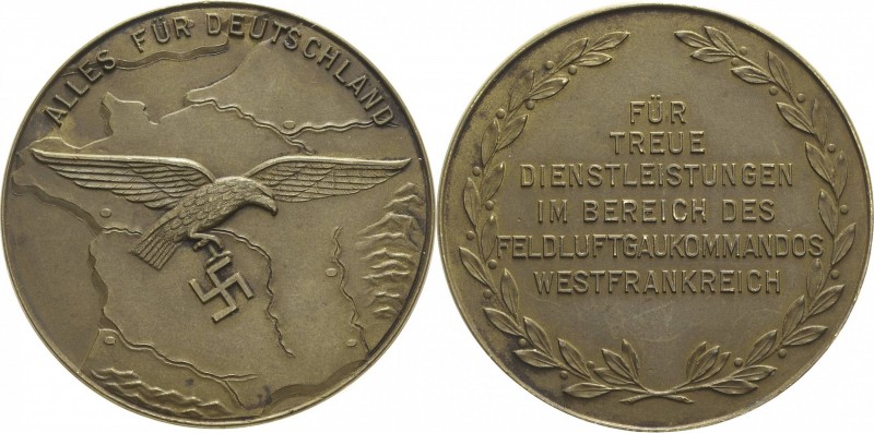 Drittes Reich
 Bronzemedaille o.J. (1944) (unsigniert) Für treue Dienste im Ber...