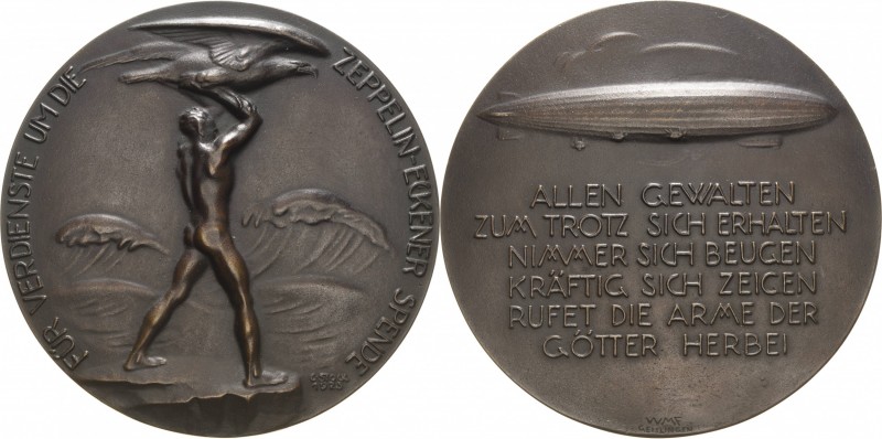 Luft- und Raumfahrt
 Bronzegussmedaille 1925 (C. Stock/WMF Geislingen) Verdiens...