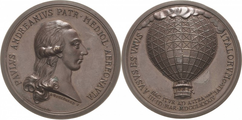 Luft- und Raumfahrt
 Bronzemedaille 1784 (1934) (A. Guillemard/Johnson) Auf Pau...