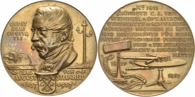 Medailleur Goetz, Karl 1875 - 1950
 Bronzemedaille 1937. Carl August von Steinh...