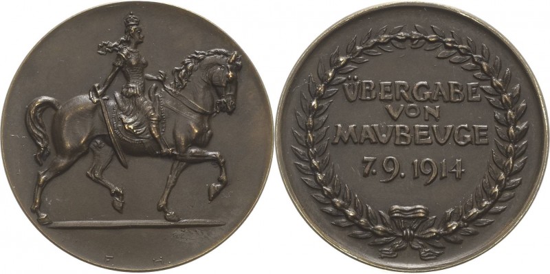 Medailleur Hörnlein, Friedrich Wilhelm 1873 - 1945
 Bronzemedaille 1914. Überga...