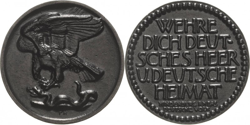 Medailleur Hörnlein, Friedrich Wilhelm 1873 - 1945
 Eisenmedaille o.J. (1914) W...