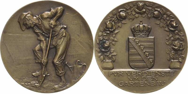 Medailleur Hörnlein, Friedrich Wilhelm 1873 - 1945
 Bronzemedaille o.J. (Glaser...