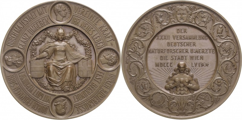 Medicina in nummis
 Bronzemedaille 1856 (C. Radnitzky) 32. Versammlung Deutsche...