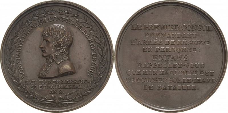 Napoleon, Befreiungskriege und ihre Jubiläen
 Bronzemedaille 1800 (= AN 8) (Bre...