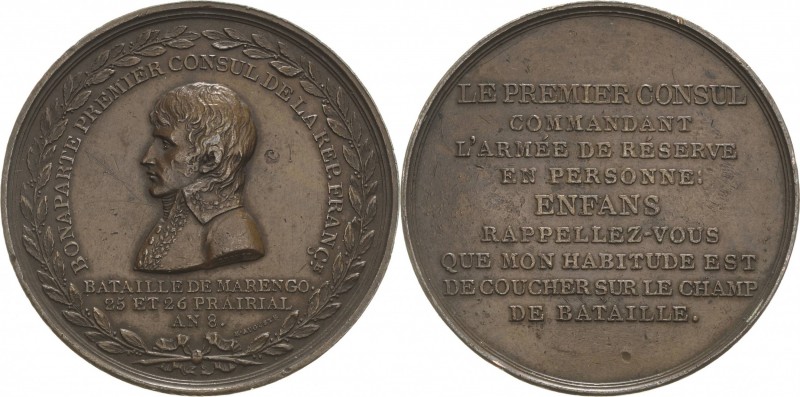 Napoleon, Befreiungskriege und ihre Jubiläen
 Bronzemedaille 1800 (= AN 8) (Bre...