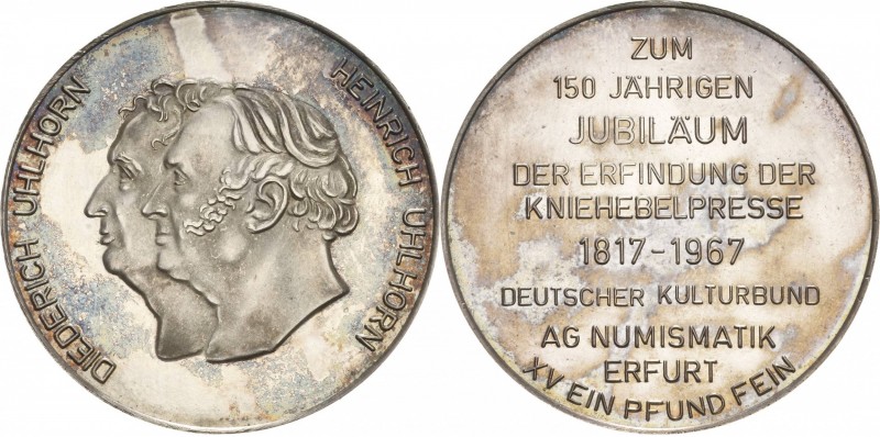 Numismatik und Prägetechnik
 Silbermedaille 1967. 150-jähriges Jubiläum der Erf...