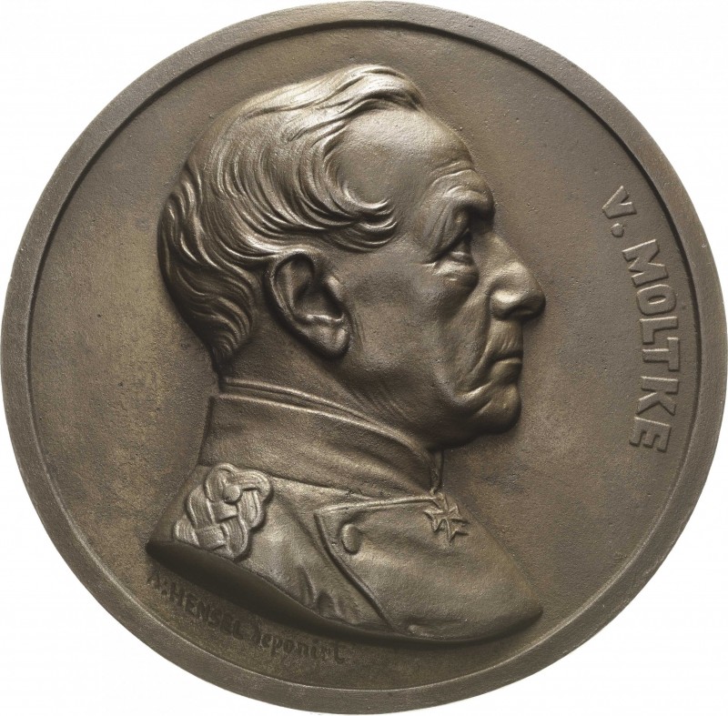 Personenmedaillen
Moltke, Helmuth Karl Bernhard von 1800-1891 Große einseitige ...