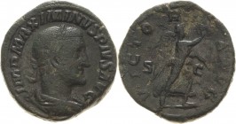 Kaiserzeit
Maximinus I. Thrax 235-238 Sesterz 235/236, Rom Brustbild mit Lorbeerkranz nach rechts, IMP MAXIMINVS PIVS AVG / Victoria schreitet nach r...