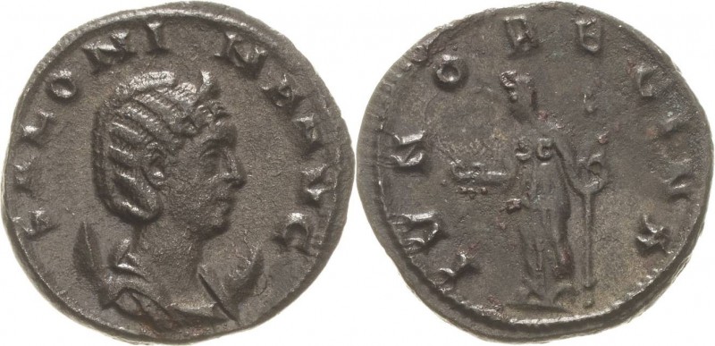 Kaiserzeit
Salonina, Gemahlin des Gallienus + 268 Antoninian 257/258, Rom Brust...
