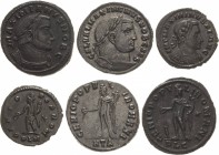Römische Münzen
Lot-3 Stück Folles Maximianus - Follis Lugdnum. Maximinus Daia - Follis Londinium, Follis Herakleia Fast vorzüglich-vorzüglich+