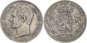Belgien-Königreich
Leopold I. 1830-1865 2 1/2 Francs 1849. de Mey 1162 KM 11 Sehr schön