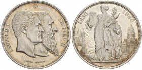 Belgien-Königreich
Leopold II. 1865-1909 5 Francs 1880. 50-Jahrfeier Königreich Davenport 54 KM M 9 Kl. Kratzer, vorzüglich-prägefrisch