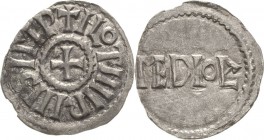 Frankreich
Lothar I. 840-855 Denar, Mailand Kreuz im Perlkreis, + HLOTHARIVS IMP / MEDIOL Biaggi 1370 (R) Toffanin 8/3 Depeyrot 662 J M./G. 558 Prou ...
