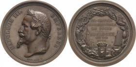 Frankreich
Napoleon III. 1852-1870 Bronzemedaille 1866 (Dubois) Internationale Ausstellung für Fischen und Angeln in Boulogne. Kopf Napoleons III. na...