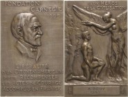 Frankreich
Dritte Republik 1870-1940 Bronzeplakette 1926 (Louis Dejeau) Auszeichnung für Lebensrettung der Fondation Carnegie. Geflügelte weibliche G...