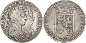 Großbritannien
William und Mary 1688-1694 1/2 Crown 1689, London Seaby 3434 Sehr schön