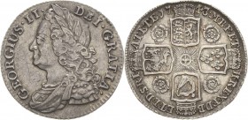 Großbritannien
George II. 1727-1760 Shilling 1743, London Seaby 3702 Fast vorzüglich