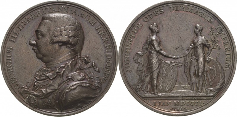 Großbritannien
George III. 1760-1820 Bronzemedaille 1801 (C. Küchler) Anschluss...