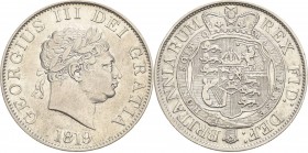 Großbritannien
George III. 1760-1820 1/2 Crown 1819, London Spink 3789 Sehr schön/sehr schön-vorzüglich