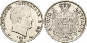 Italien-Lombardei
Napoleon 1804-1814 2 Lire 1811, M-Mailand Montenegro 241 Pagani 37 Fast vorzüglich/vorzüglich