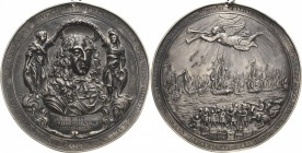 Niederlande
Wilhelm III. 1650-1702 Silberne Hohlgussmedaille 1688 (O. Müller) Auf die Invasion von England durch Wilhelm III. beginnend in Hellevoets...